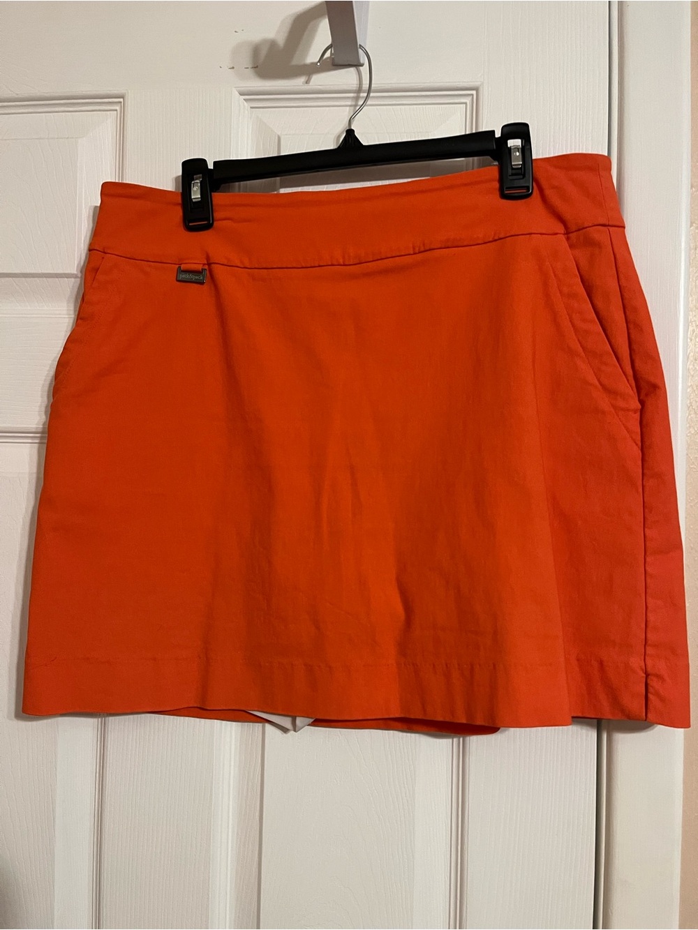 Peck & Peck Orange A-Line Skort with Hidden Shorts